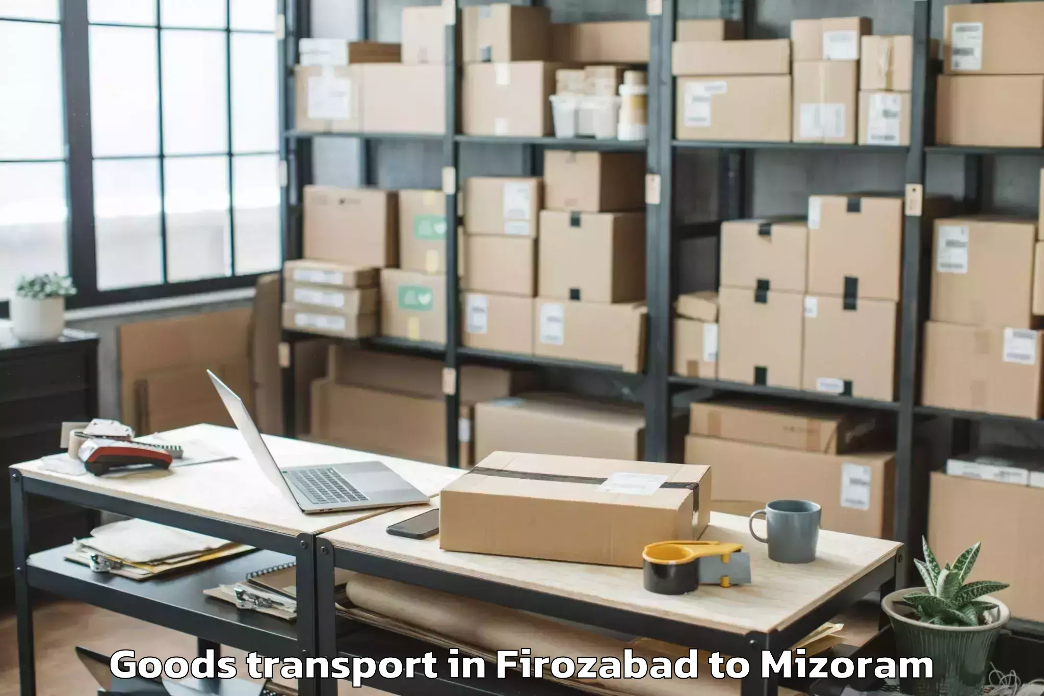 Hassle-Free Firozabad to Icfai University Mizoram Aizaw Goods Transport